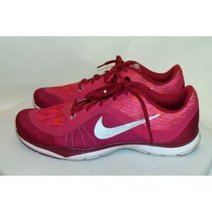 Nike Women Flex TR 6 Red Pink Running Athletic Shoes 10   C121